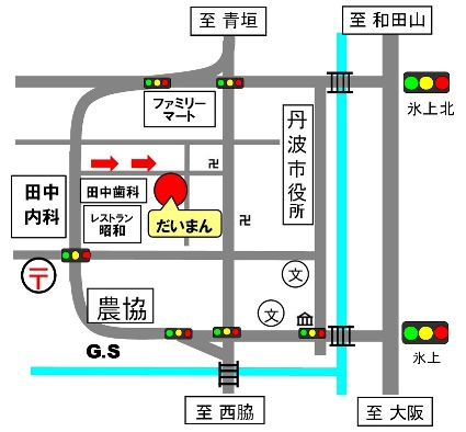 丹波田舎や（だいまん）の地図です